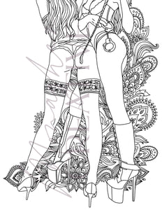 Bad Girls Coloring Page - Printable