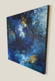 Blue Abstract Expression Painting - ORIGINAL 36 x 36