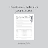 Habit Tracker Printable Bundle - VerySweary Habit Tracker Inserts - Letter Sized, Instant Download PDF for Small Business