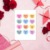 Naughty Conversation Hearts - Sticker sheet